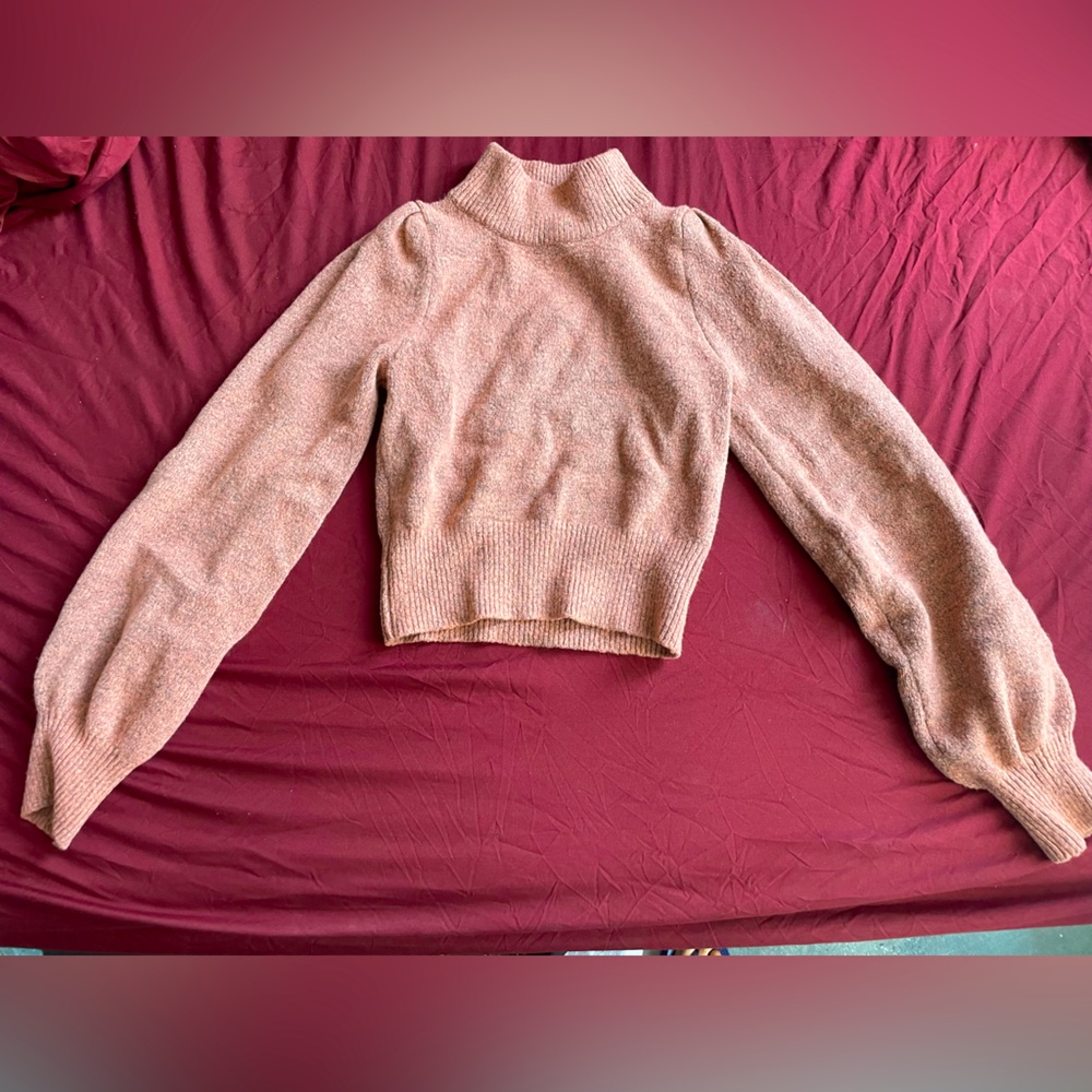 Dusty Pink Mock Neck Sweater